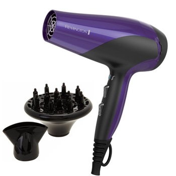 Uscator Electric de Par Remington Ionic Dry, Motor 2200 W, Efect antistatic, Generator de Ioni, Agatatoare,Cablu de 1.8m, Design Clasic, Culoare Mov/Negru Uscator Electric de Par Remington Ionic Dry, Motor 2200 W, Efect antistatic, Generator de Ioni, Agatatoare,Cablu de 1.8m, Design Clasic, Culoare Mov/Negru