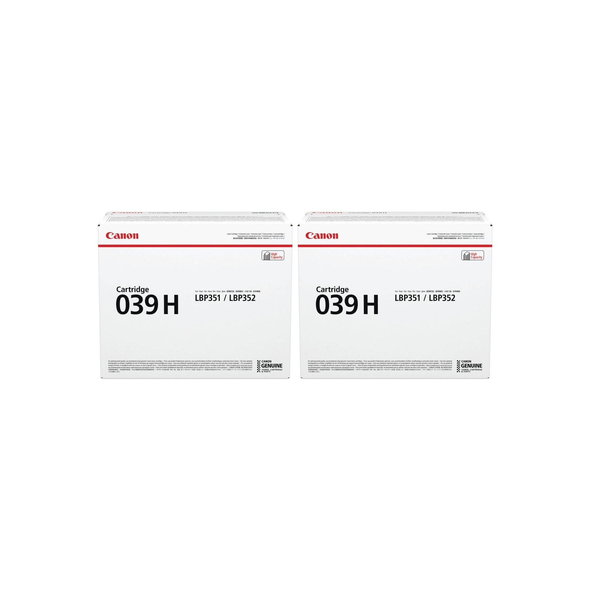 Pachet cartuse toner CRG-039H negru x2 Canon original 50000 pagini