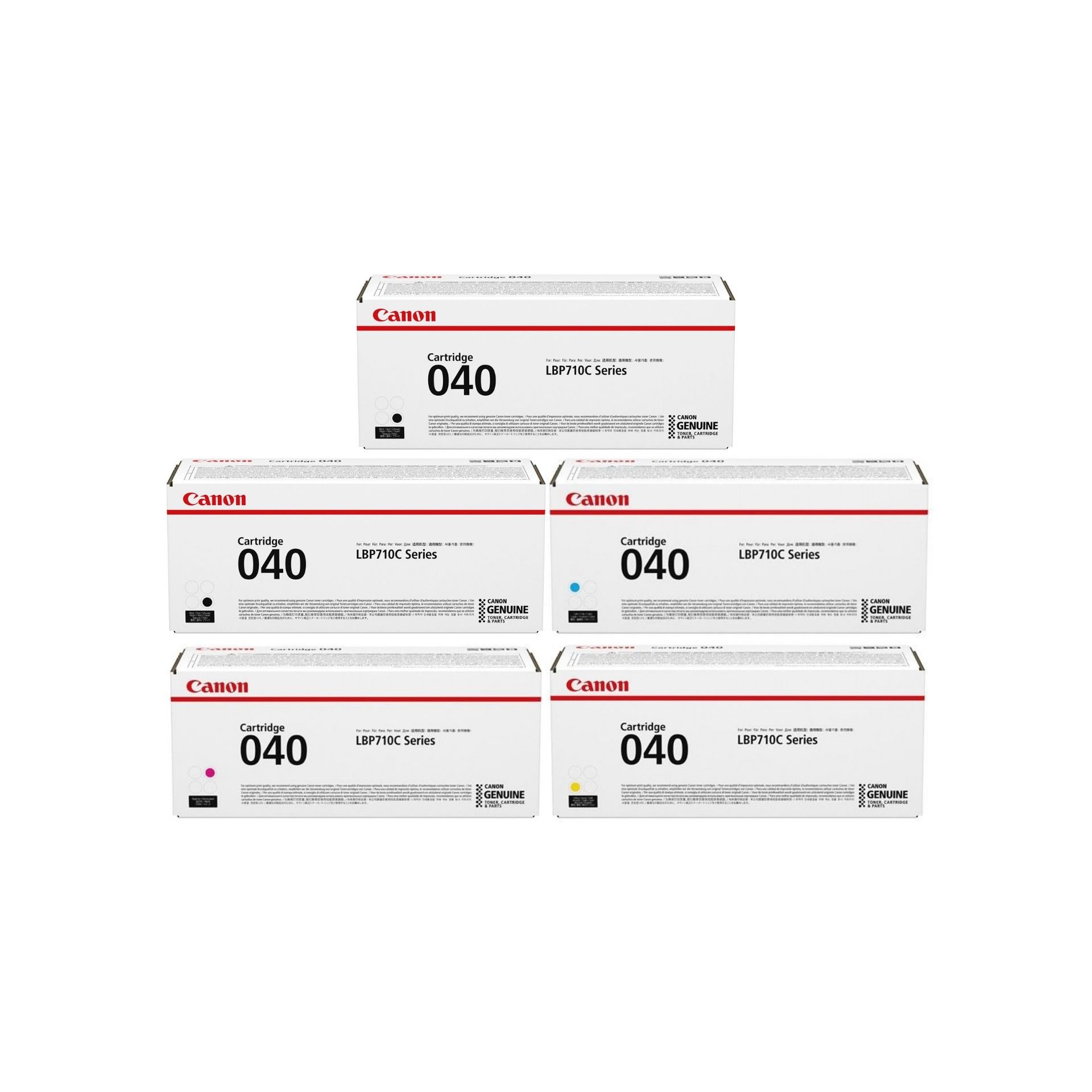 Pachet cartuse toner CRG-040BK negru x2 CRG-040C cyan CRG-040M magenta CRG-040Y galben Canon original 28800 pagini