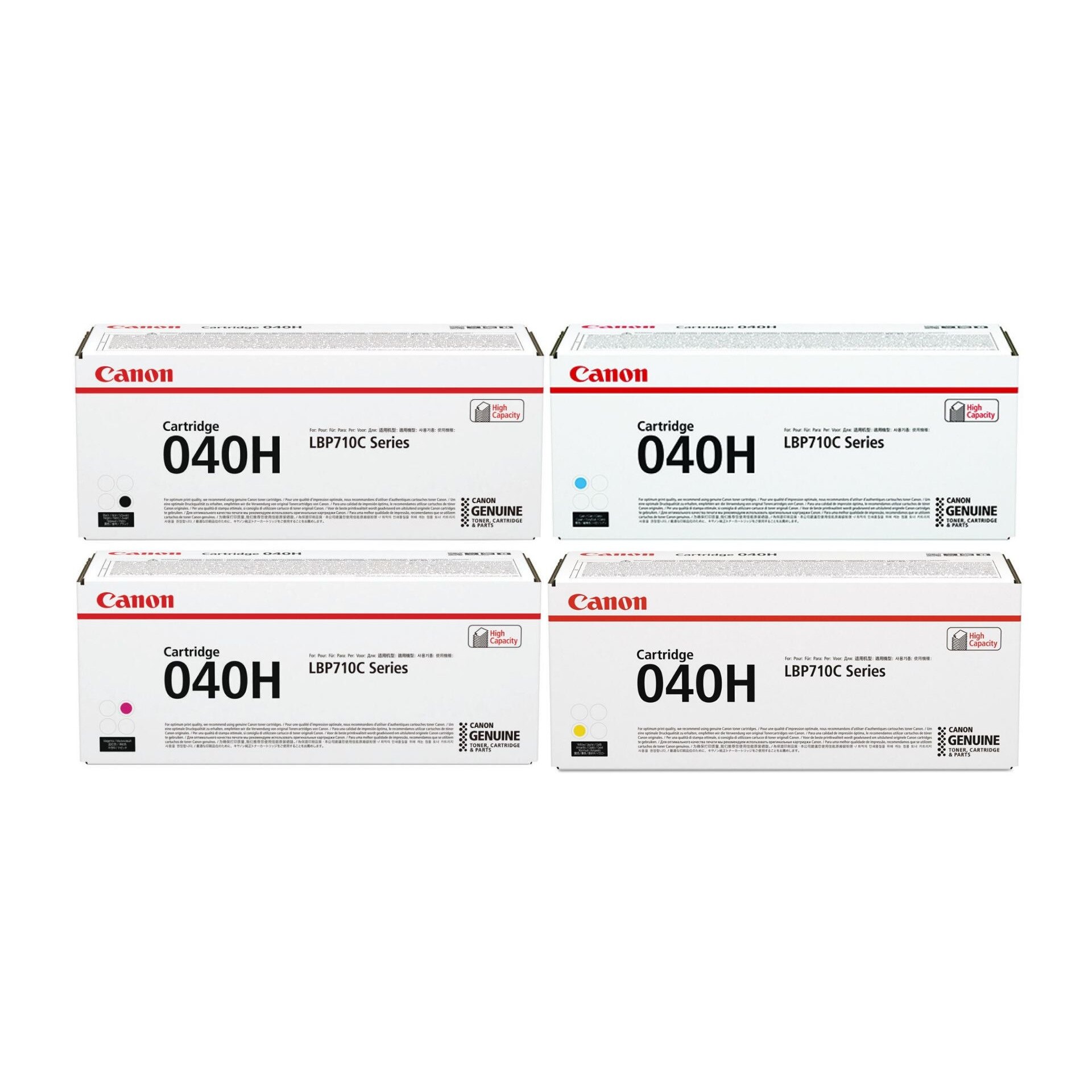 Pachet cartuse toner CRG-040HBK negru CRG-040HC cyan CRG-040HM magenta CRG-040HY galben Canon original 42500 pagini