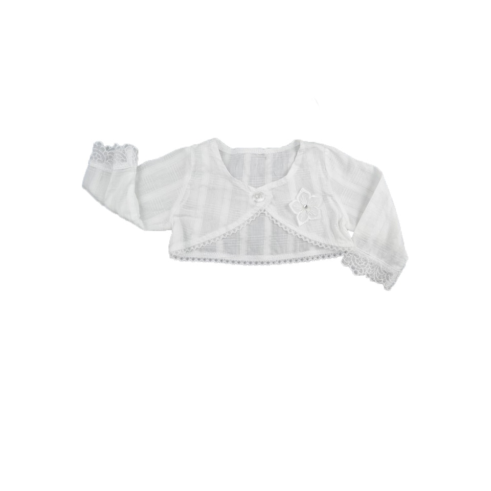 Bolero elegant pentru fete NN BFN-A3, Alb, 62 cm
