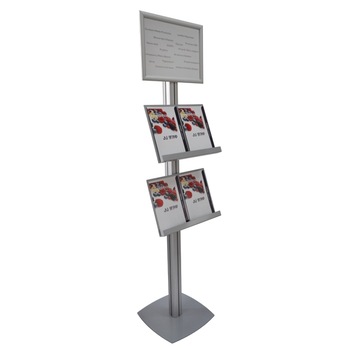 Stand JJ DISPLAYS cu rama click A3 si rafturi pentru pliante, brosuri Stand JJ DISPLAYS cu rama click A3 si rafturi pentru pliante, brosuri