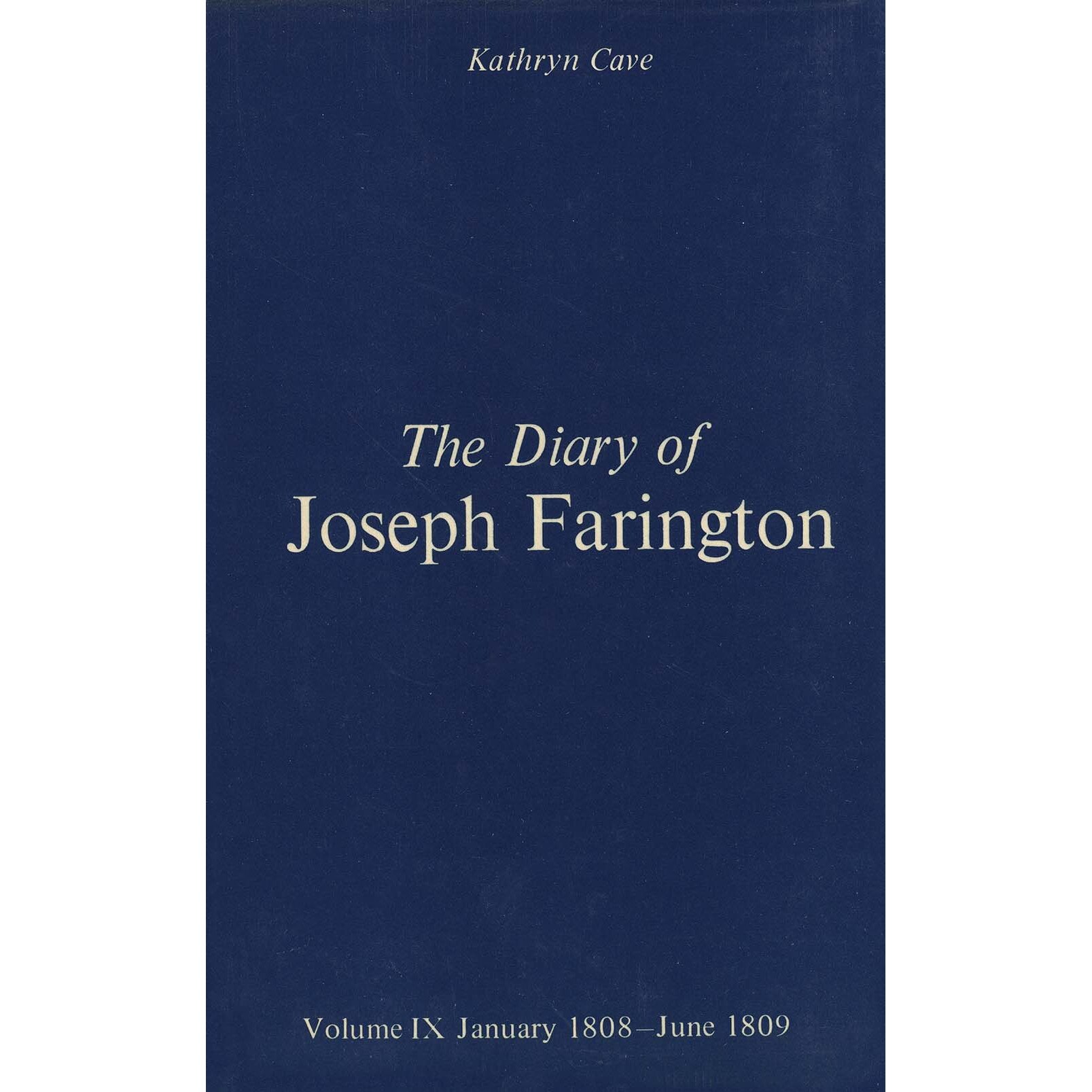The Diary of Joseph Farington de Joseph Farington [Hardback] 10/09/82