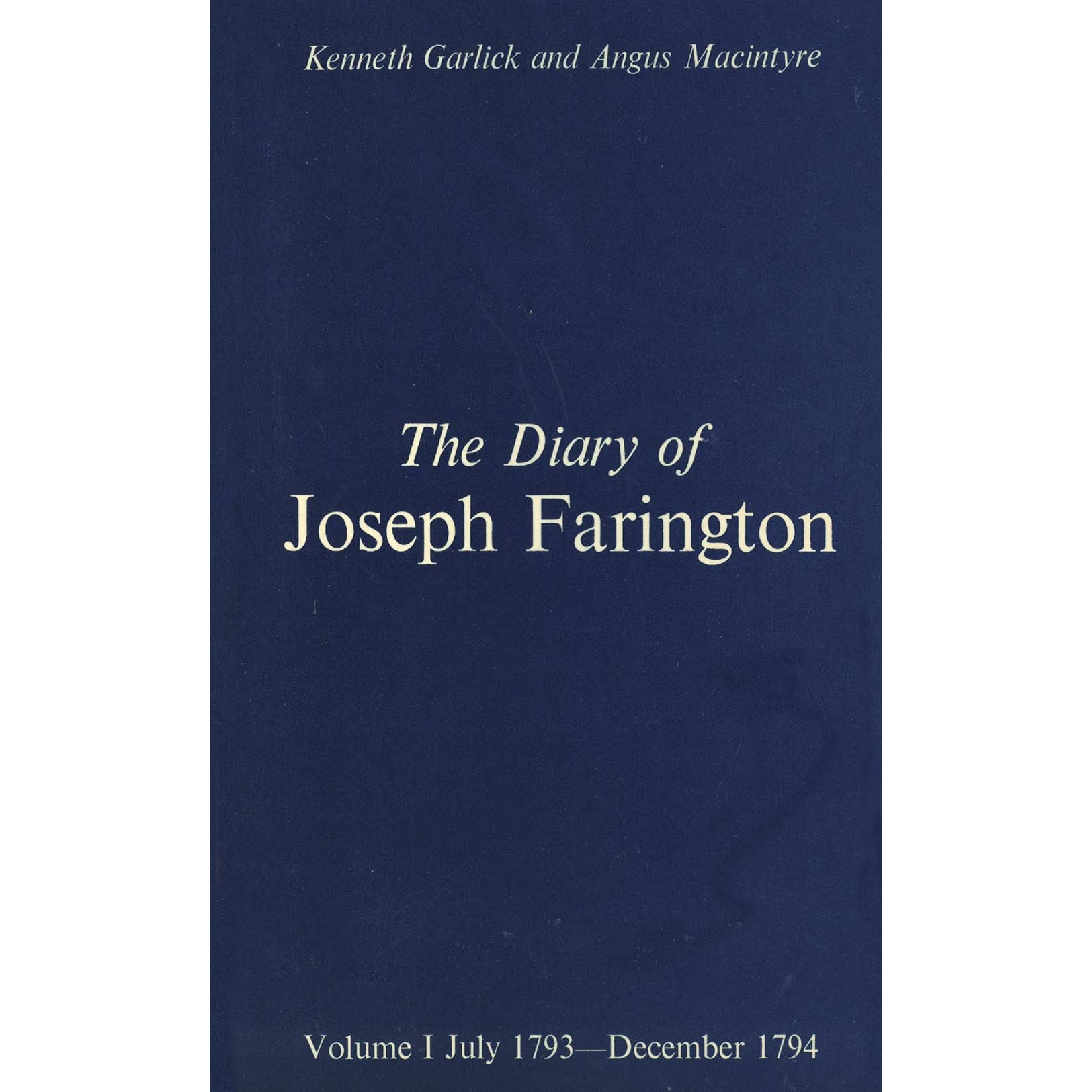 The Diary of Joseph Farington de Joseph Farington [Hardback] 10/09/79