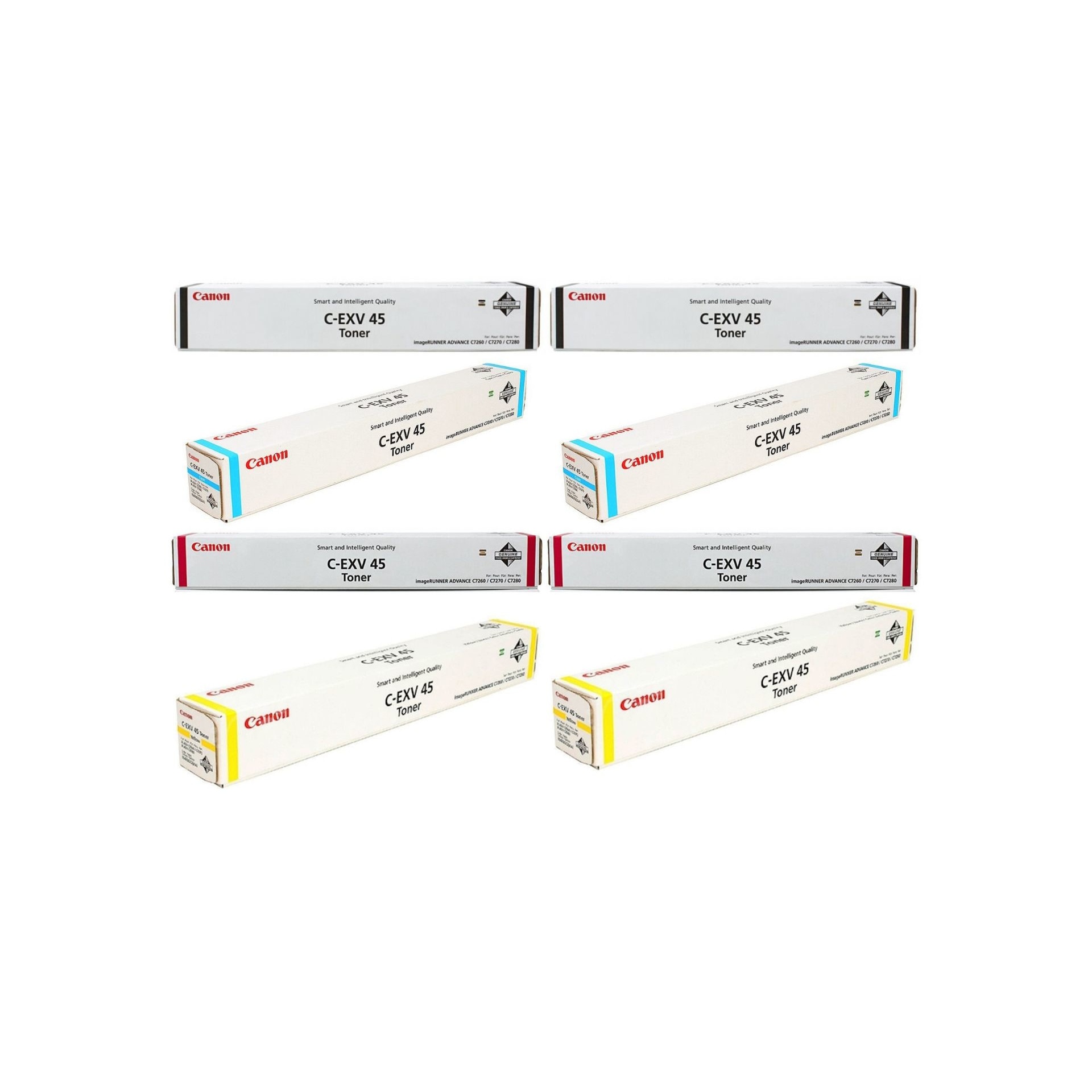 Pachet cartuse toner C-EXV45BK negru x2 C-EXV45C cyan x2 C-EXV45M magenta x2 C-EXV45Y galben x2 Canon original 472000 pagini