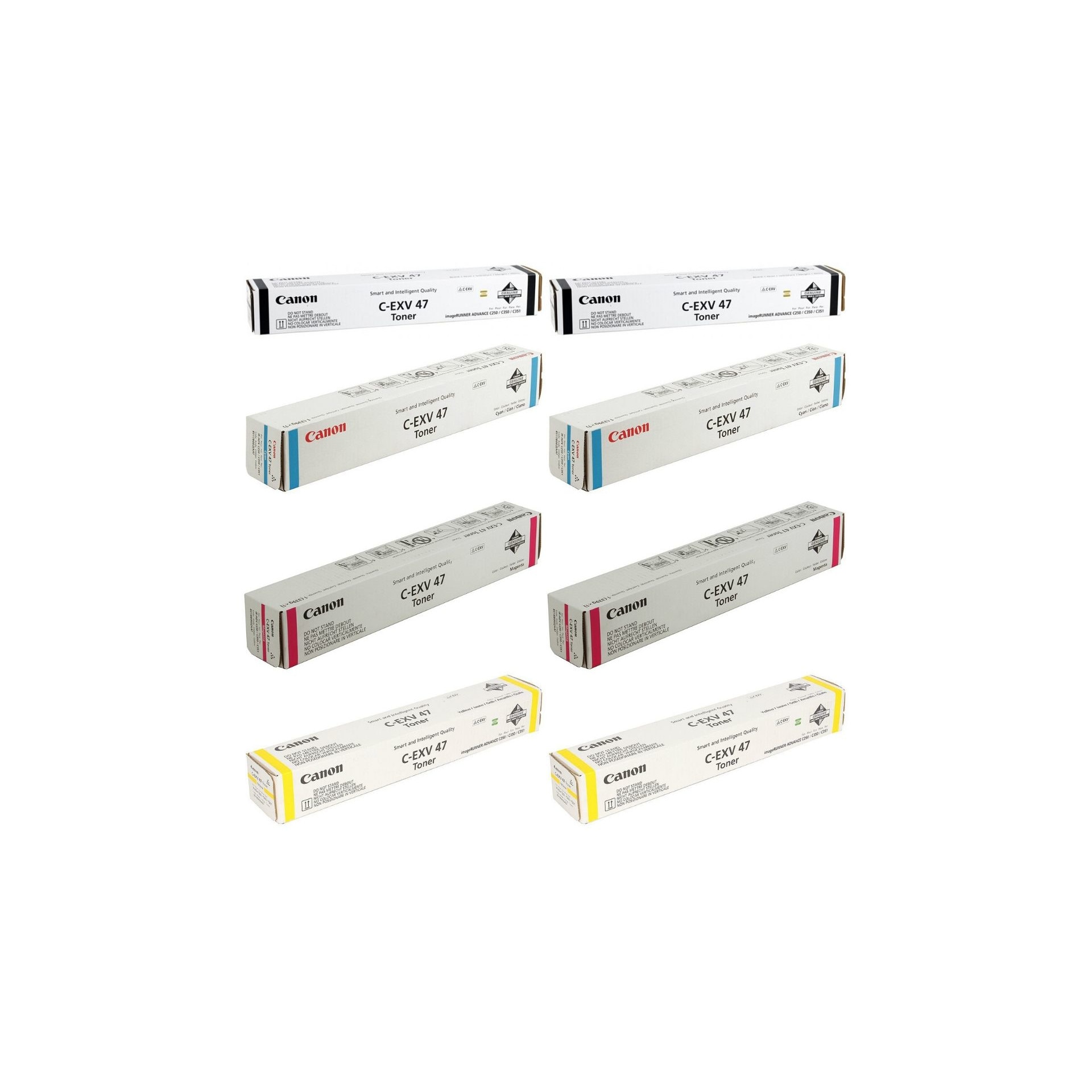 Pachet cartuse toner C-EXV47BK negru x2 C-EXV47C cyan x2 C-EXV47M magenta x2 C-EXV47Y galben x2 Canon original 167000 pagini