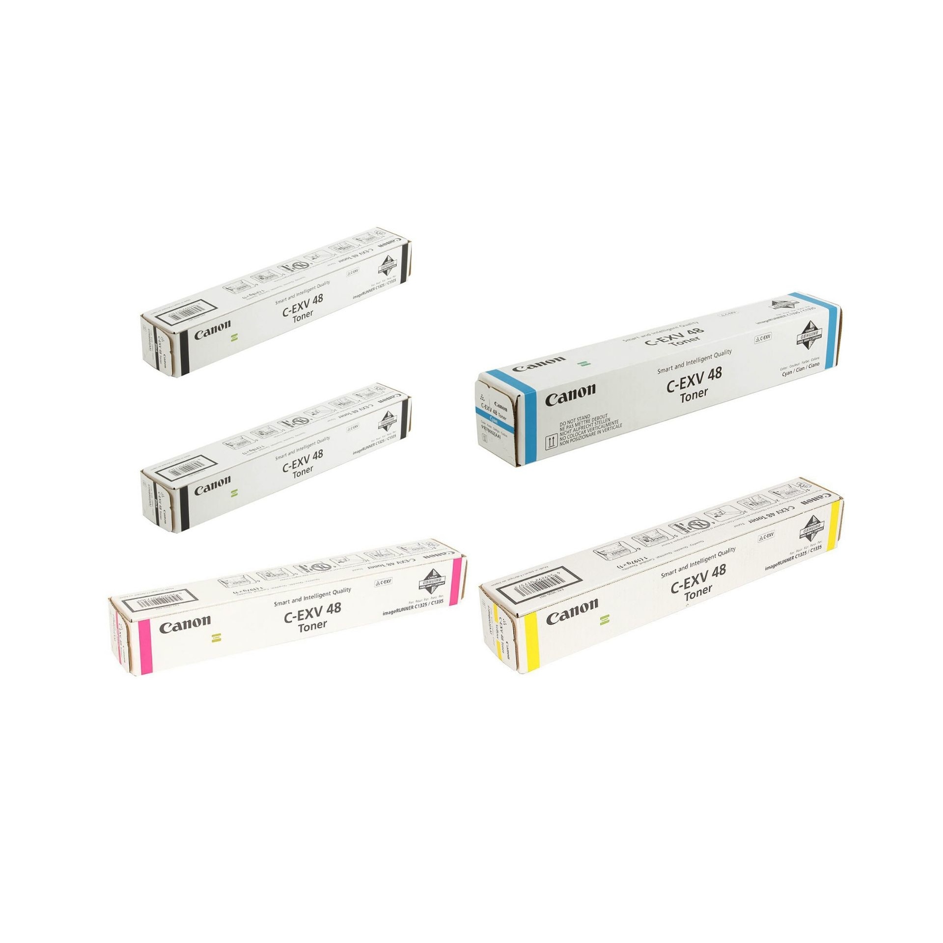 Pachet cartuse toner C-EXV48BK negru x2 C-EXV48C cyan C-EXV48M magenta C-EXV48Y galben Canon original 67500 pagini