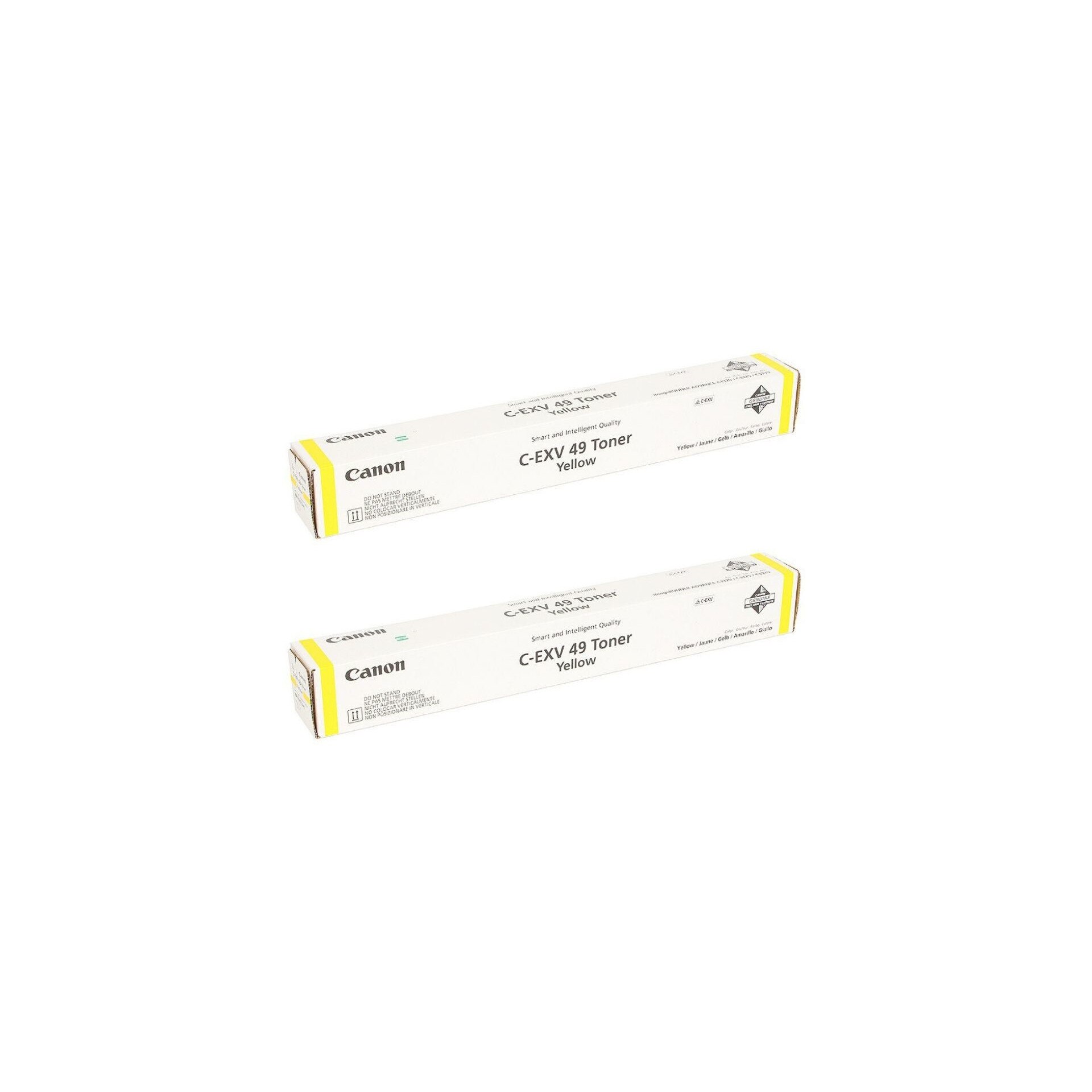 Pachet cartuse toner C-EXV49Y galben x2 Canon original 38000 pagini