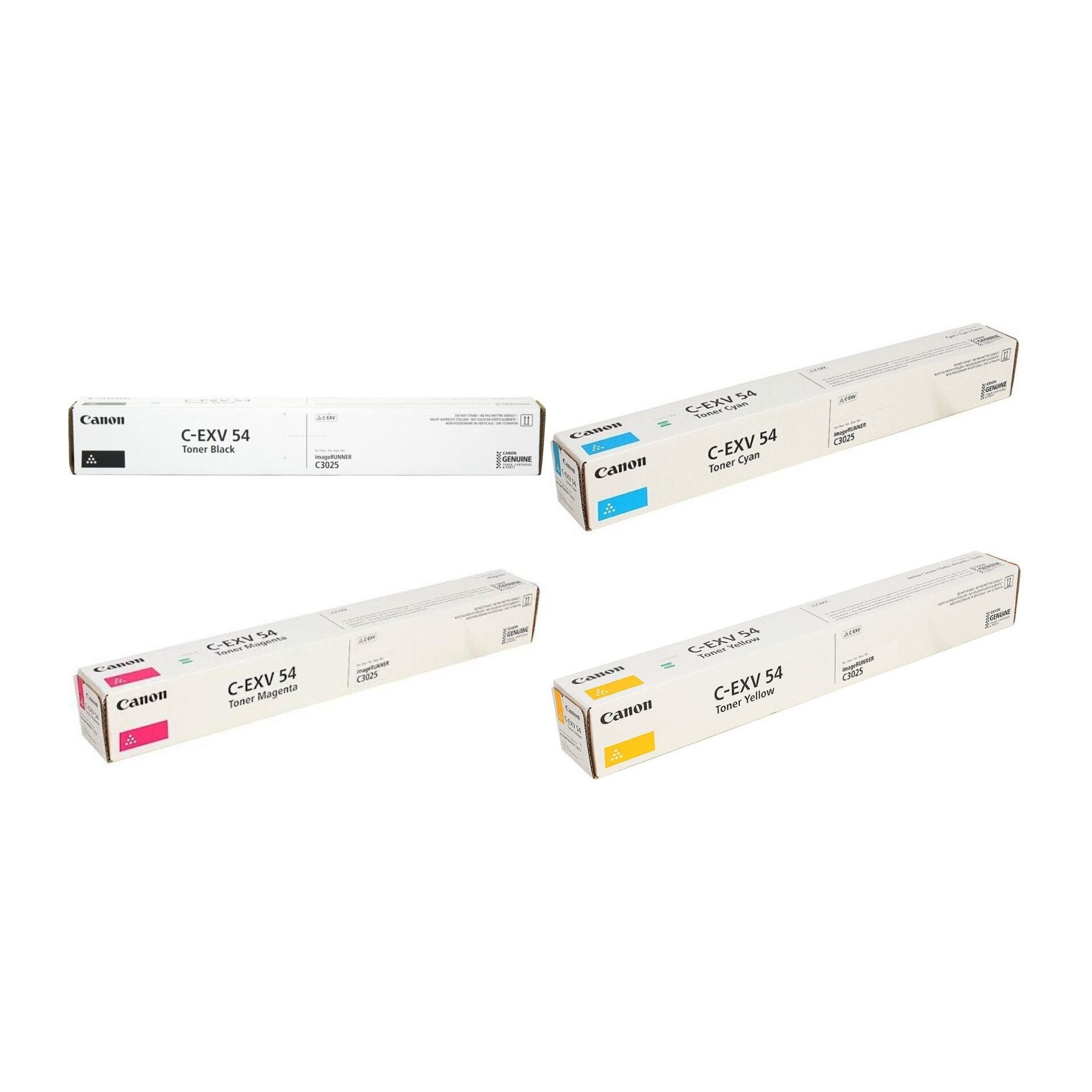 Pachet cartuse toner C-EXV54BK negru C-EXV54C cyan C-EXV54M magenta C-EXV54Y galben Canon original 41000 pagini