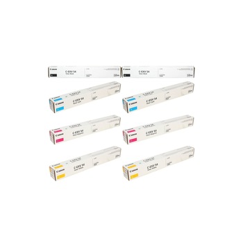 Pachet cartuse toner C-EXV54BK negru x2 C-EXV54C cyan x2 C-EXV54M magenta x2 C-EXV54Y galben x2 Canon original 82000 pagini Pachet cartuse toner C-EXV54BK negru x2 C-EXV54C cyan x2 C-EXV54M magenta x2 C-EXV54Y galben x2 Canon original 82000 pagini