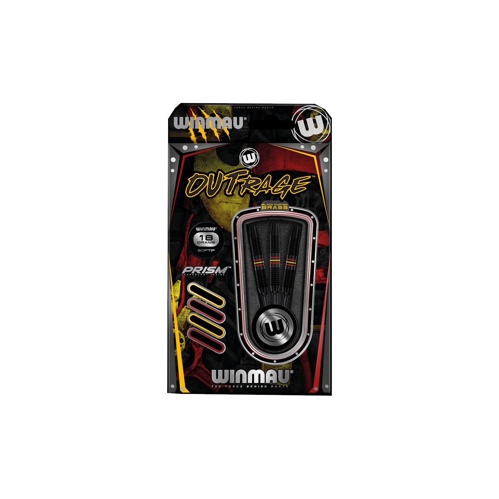 Set 3 sageti Winmau Outrage 1 cu varf Softip Brass 18gr