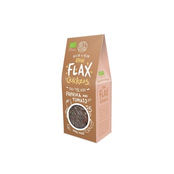 Fursecuri raw vegane din in cu rosii si paprika bio, Diet Food, 90g Fursecuri raw vegane din in cu rosii si paprika bio, Diet Food, 90g