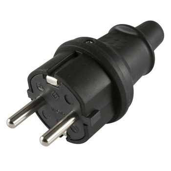 Stecher cu impamantare, IP44 Negru Stecher cu impamantare, IP44 Negru