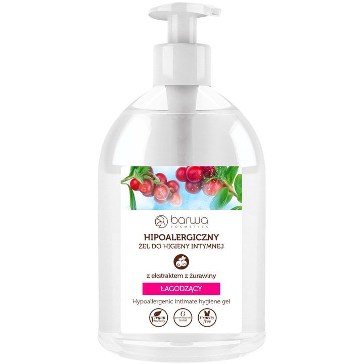 Gel hipoalergenic pentru igiena intima cu merisoare Barwa 500 ml