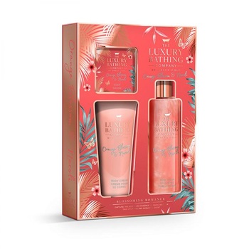 Set cadou Blossoming Romance by Grace Cole, Crema de corp 150ml + Sapun 100g + Gel de dus 250ml Set cadou Blossoming Romance by Grace Cole, Crema de corp 150ml + Sapun 100g + Gel de dus 250ml
