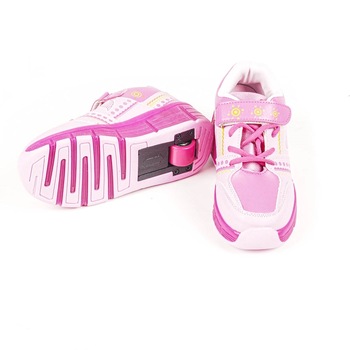 Pantofi sport cu roti si LED-uri Roz Marimea 34 King sport Pantofi sport cu roti si LED-uri Roz Marimea 34 King sport