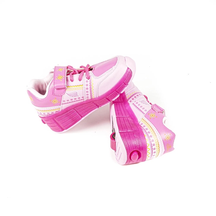King Sport Gyerek cipő kerekekkel és LED-ekkel, kék, 30 rózsaszín