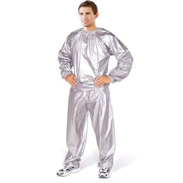 Costum de sauna LiveUp, Marime M, Argintiu