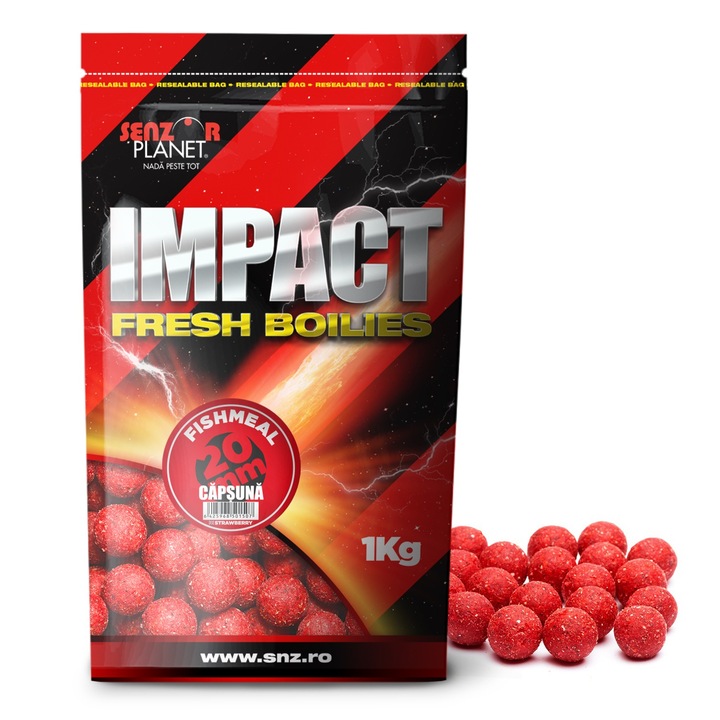 Boilies, Senzor Planet, Capsuna, 20 mm, 1 kg