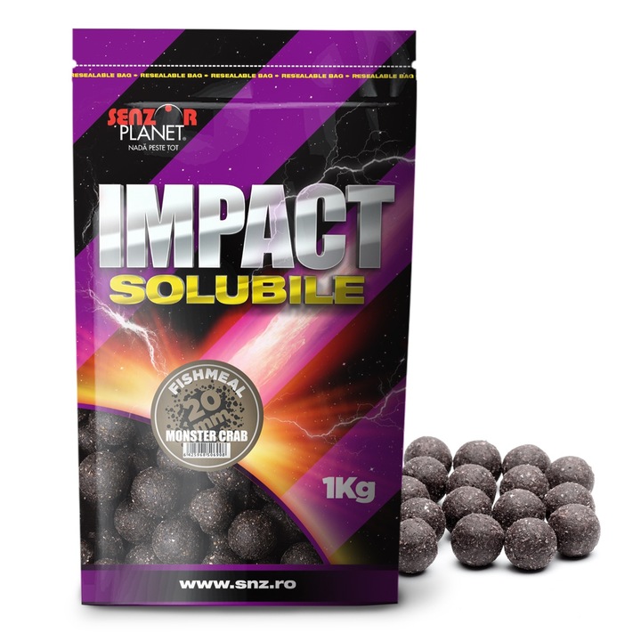 Boilies solubil, Senzor Planet, Monster Crab, 20 mm, 1 kg