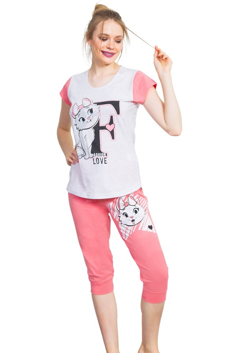 Pijama dama Vienetta, model Fashion Love, marime XL
