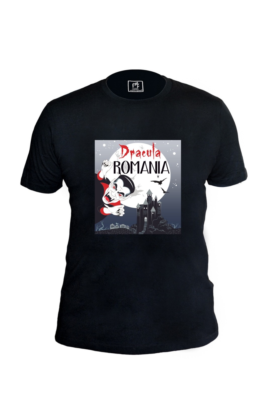 Tricou din bumbac, Magnetella, M, Dracula - amurg, Unisex, Negru