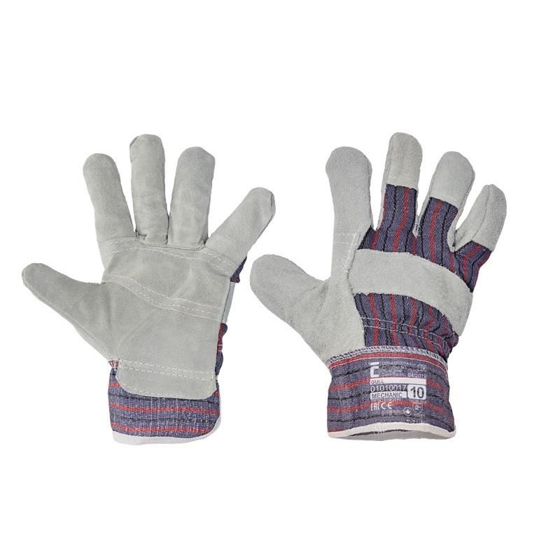 Manusi de lucru Cerva Gull 10, marimea L, bumbac, Piele