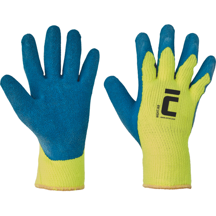 Работни ръкавици Cerva Nightjar 10, размер L, естествен латекс