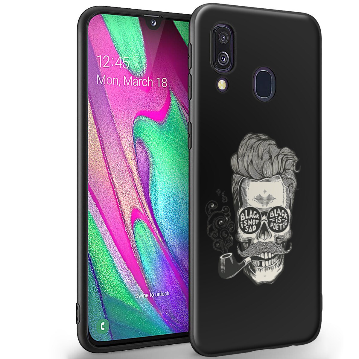 Husa +Floie de sticla Samsung Galaxy A50 - Silicon Matte TPU Hipster