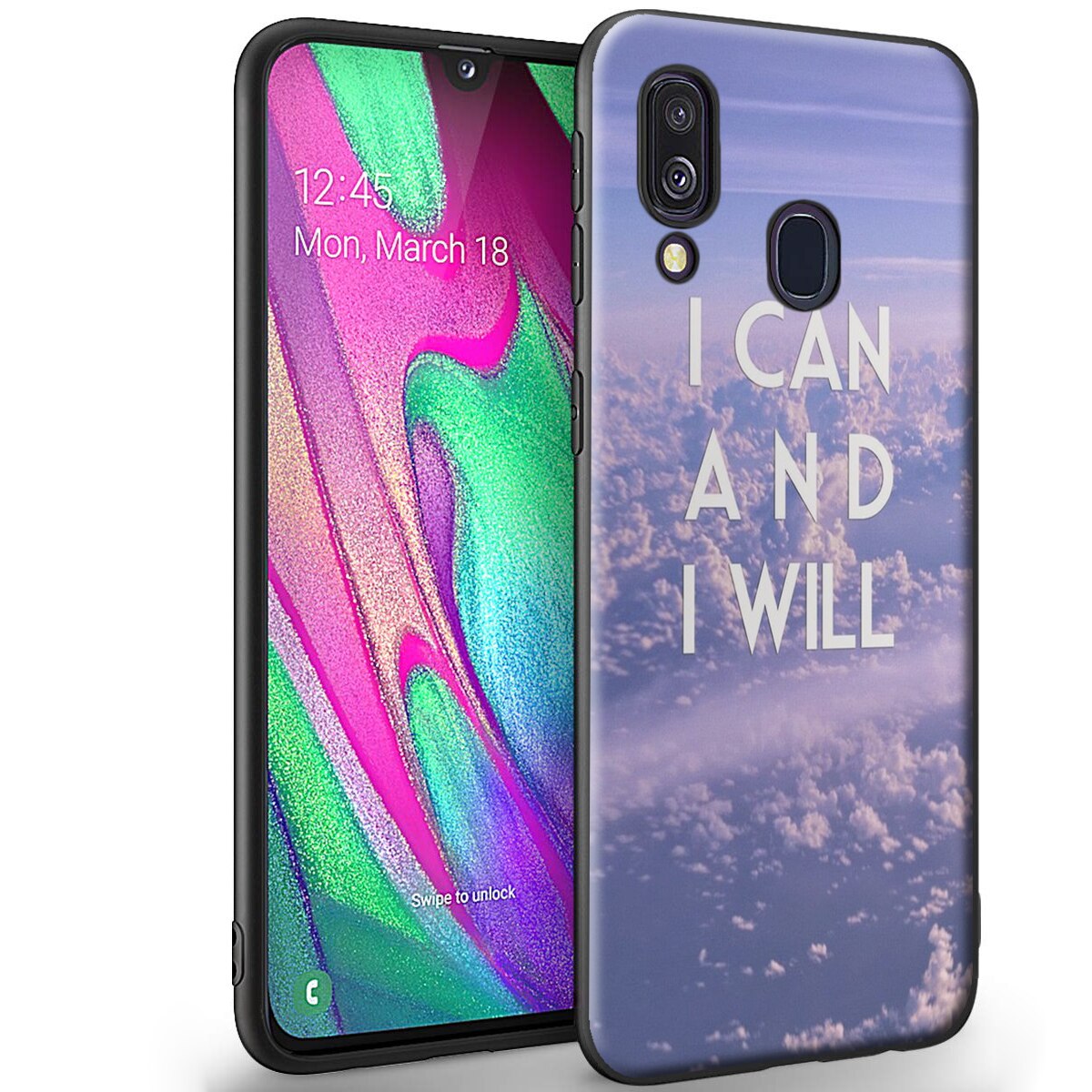 Husa +Floie de sticla Samsung Galaxy A50 - Silicon Matte TPU I Can 2