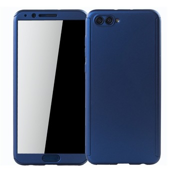 Husa Full Cover 360° (fata + spate + folie sticla) pentru Huawei Honor View 10, Albastru Husa Full Cover 360° (fata + spate + folie sticla) pentru Huawei Honor View 10, Albastru