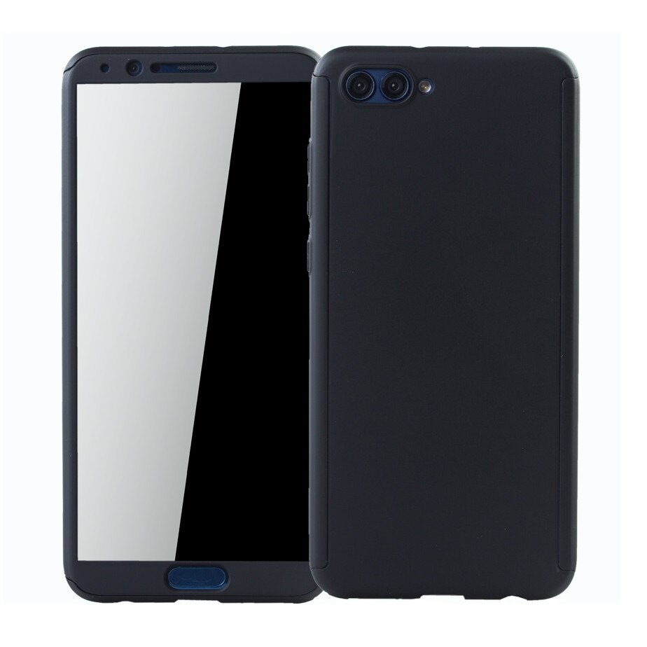 Husa Full Cover 360° (fata + spate + folie sticla) pentru Huawei Honor View 10, Negru