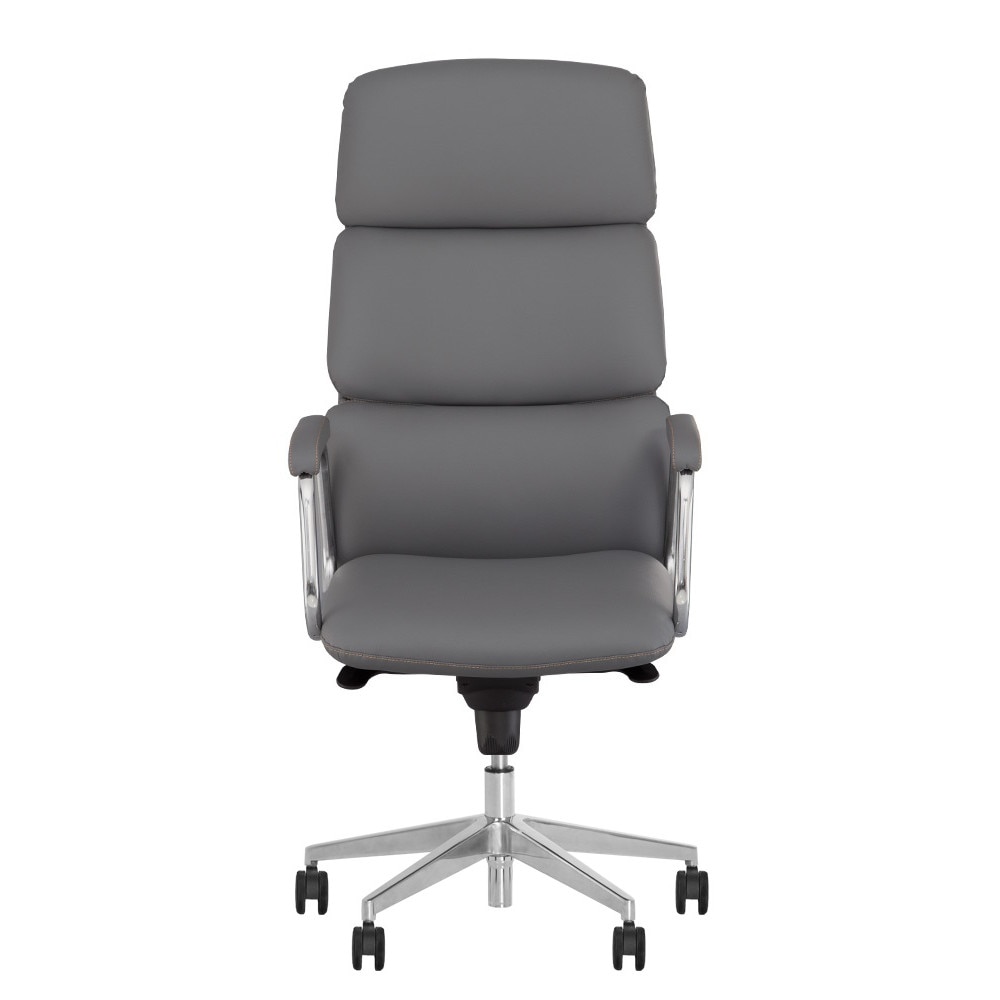 Scaun directorial California, piele naturala, Gri inchis