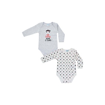 Set 2 body bebe, DIsney, Mickey Ladies here i come, alb/gri Set 2 body bebe, DIsney, Mickey Ladies here i come, alb/gri
