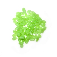 Set 100 bucati pietre de gradina fosforescente verzi