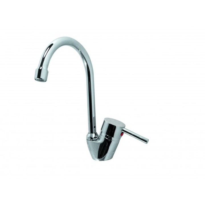 Смесител InterCeramic КРИСТИ, за кухня, въртящ се чучур - висок, 40мм керамичен затварящ механизъм