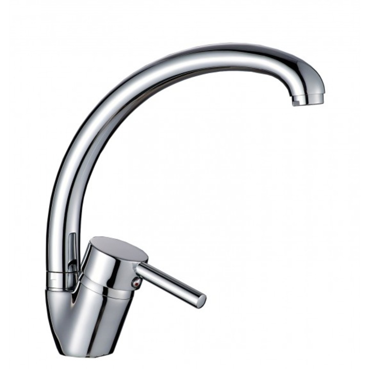 Смесител InterCeramic КРИСТИ, за кухня, въртящ се чучур - висок