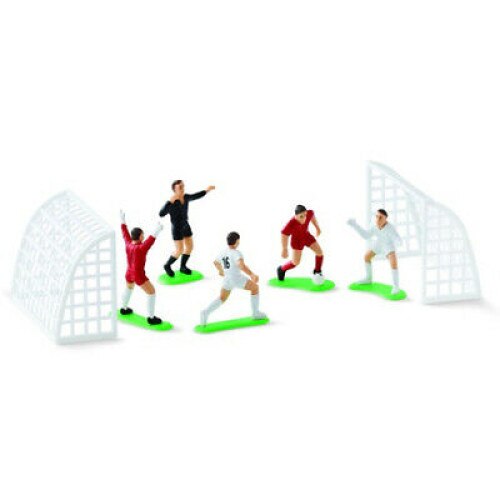 Set decor pentru tort, 7 piese, fotbalisti, Wilton