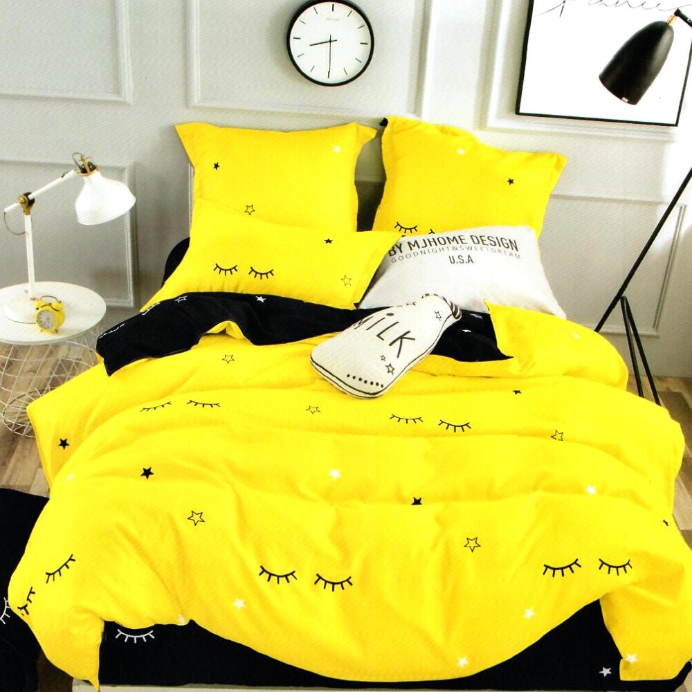 Lenjerie Finet Satinat Gros cu 2 Fete, 6 Piese, Pat 2 Persoane, Eyelashes