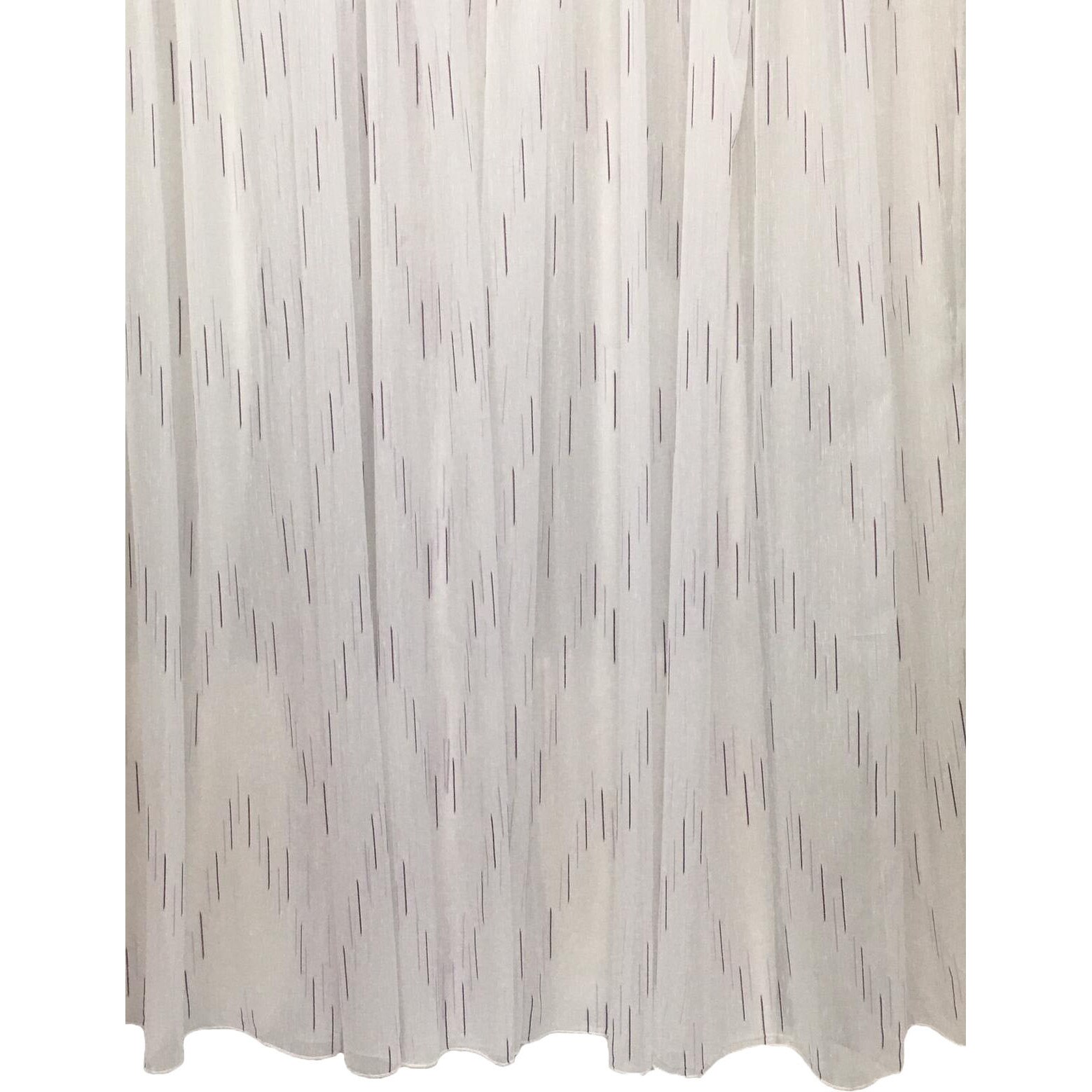 Perdea alba 200x245cm brodata in doua nuante de violet, cu rejansa by Liz Line - RD1412