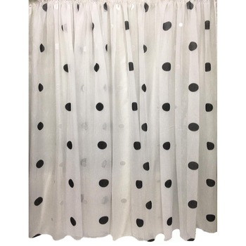 Perdea alba 200x245cm brodata in alb si negru, cu rejansa by Liz Line - RD1352 Perdea alba 200x245cm brodata in alb si negru, cu rejansa by Liz Line - RD1352