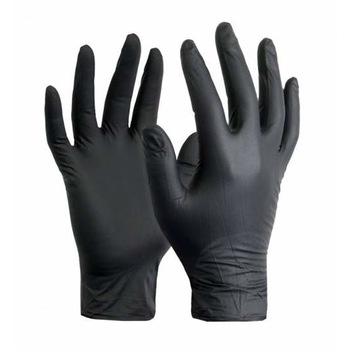 Set 20 Manusi din Nitril Neprudate, de Unica Folosinta, Marime M, Culoare Negru Set 20 Manusi din Nitril Neprudate, de Unica Folosinta, Marime M, Culoare Negru