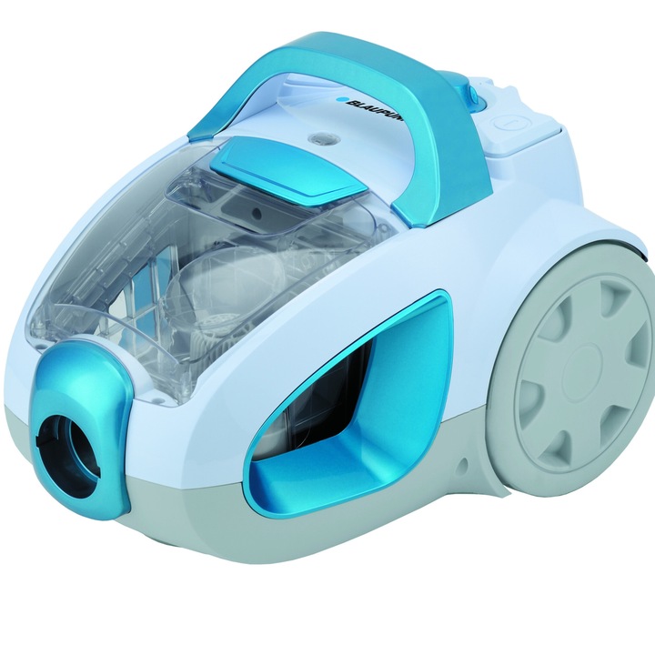 Aspirator fara sac Blaupunkt VCC701, 2 l, 700 W, filtru HEPA H13, 73dB, protectie supraincalzire, Albastru / Gri