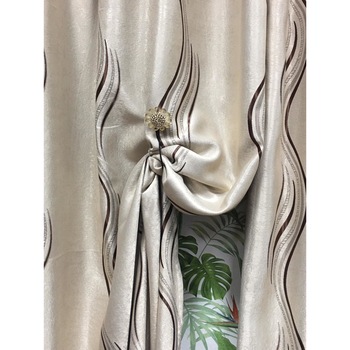 Set draperie, Cinnabar Waves 200x245cm beige, black-out by Liz Line - DP962