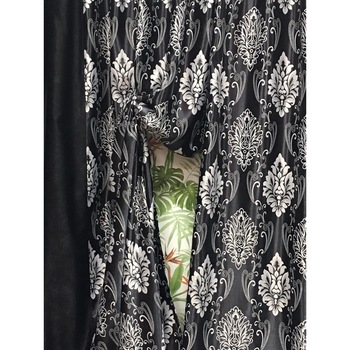 Set draperie, bicolora, 300x245cm negru si gri black-out by Liz Line - DP923