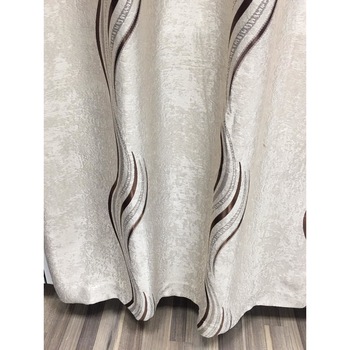 Set draperie, Cinnabar Waves 300x245cm beige, black-out by Liz Line - DP963
