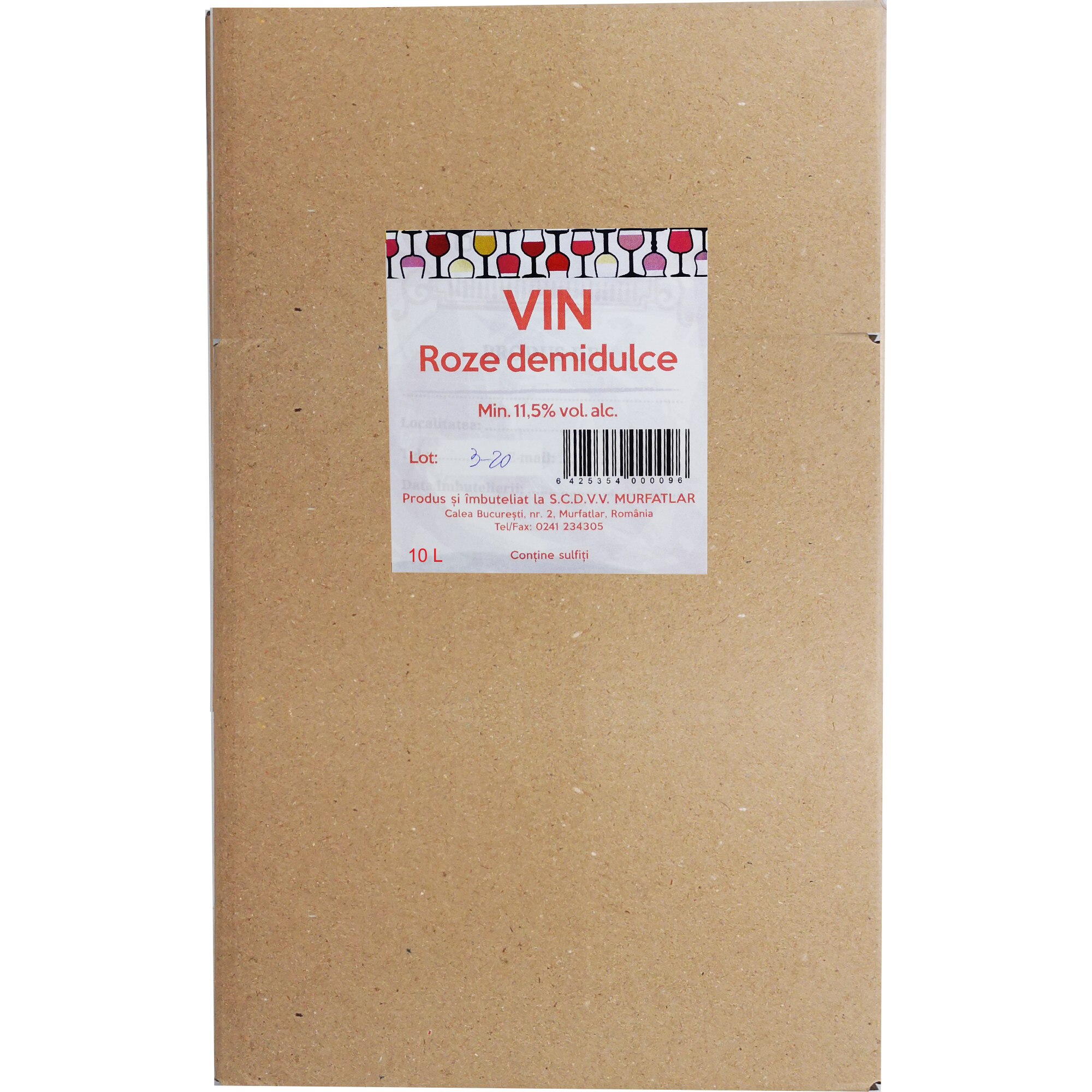 Vin roze demidulce, Statiunea Murfaltar, BIB 10L