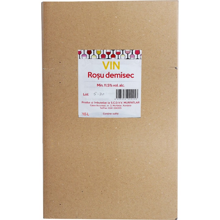 Vin rosu demisec, Statiunea Murfatlar, BIB 10L
