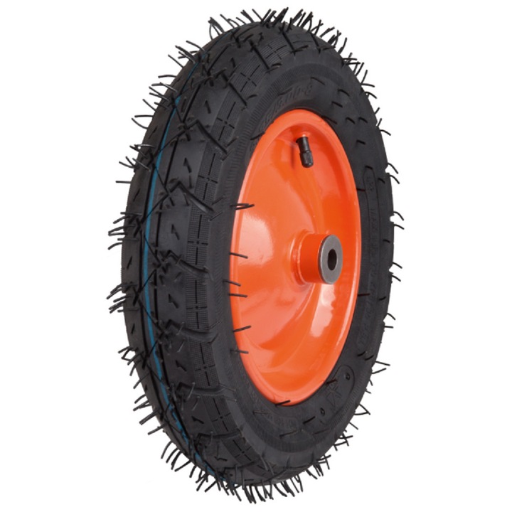 Roata Roaba Pneumatica cu Janta Metalica si Tepi 3.50-8 102 mm