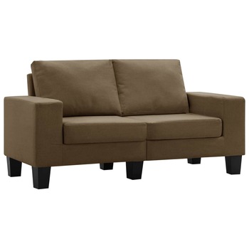 Canapea cu 2 locuri, vidaXL, 145 x 70 x 75 cm, Textil, Maro inchis Canapea cu 2 locuri, vidaXL, 145 x 70 x 75 cm, Textil, Maro inchis